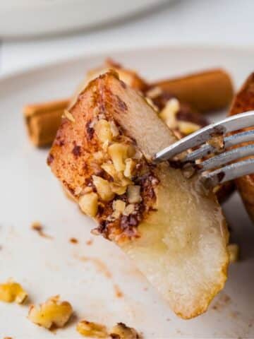 Close Up Of Cinnamon Baked Pears