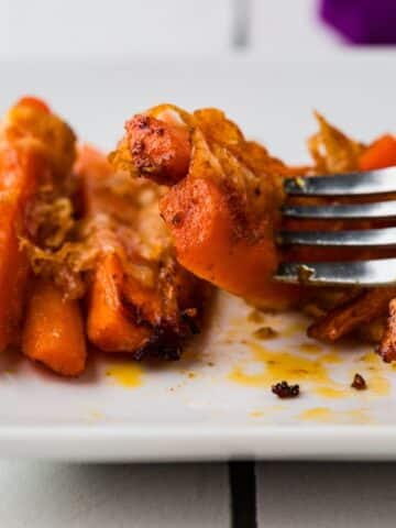 Close Up Of Parmesan Carrots