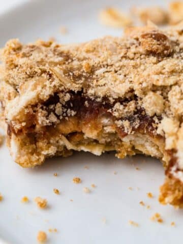 Close Up Of Healthy Oatmeal Date Bars