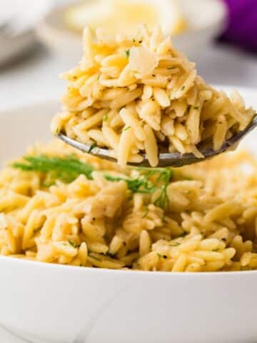 Close Up Of Orzo Pilaf